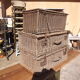 3 panières, old Wicker suitcases