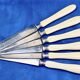 6 antique dessert cheese knives from the 19th century