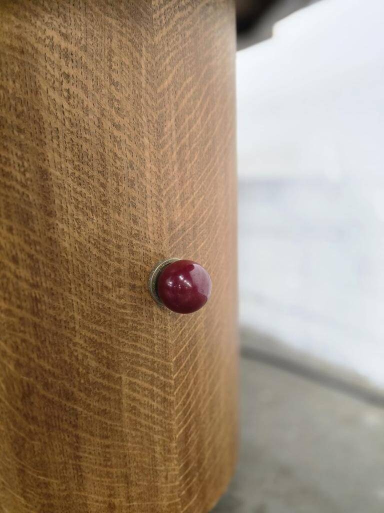 Petit meuble bar art déco vintage incurvé / meuble à thé / vitrine