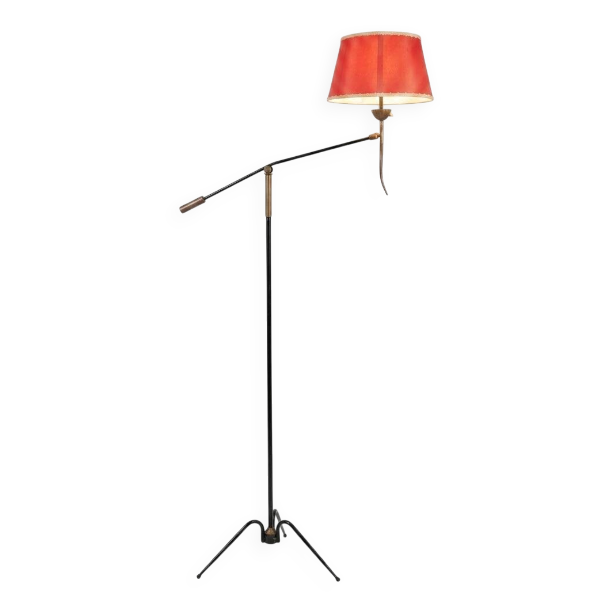 ​Lampadaire tripode à contrepoids Maison Lunel ,Années 50