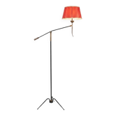 Tripod floor lamp with counterweight Maison Lunel, 1950s