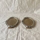 Pair of vintage silver metal frames