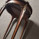 Louis XV style gueridon side table in marquetry