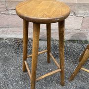 paire de Tabourets de bar bois vintage