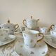 Vintage Limoges porcelain gold coffee set – 15 pieces