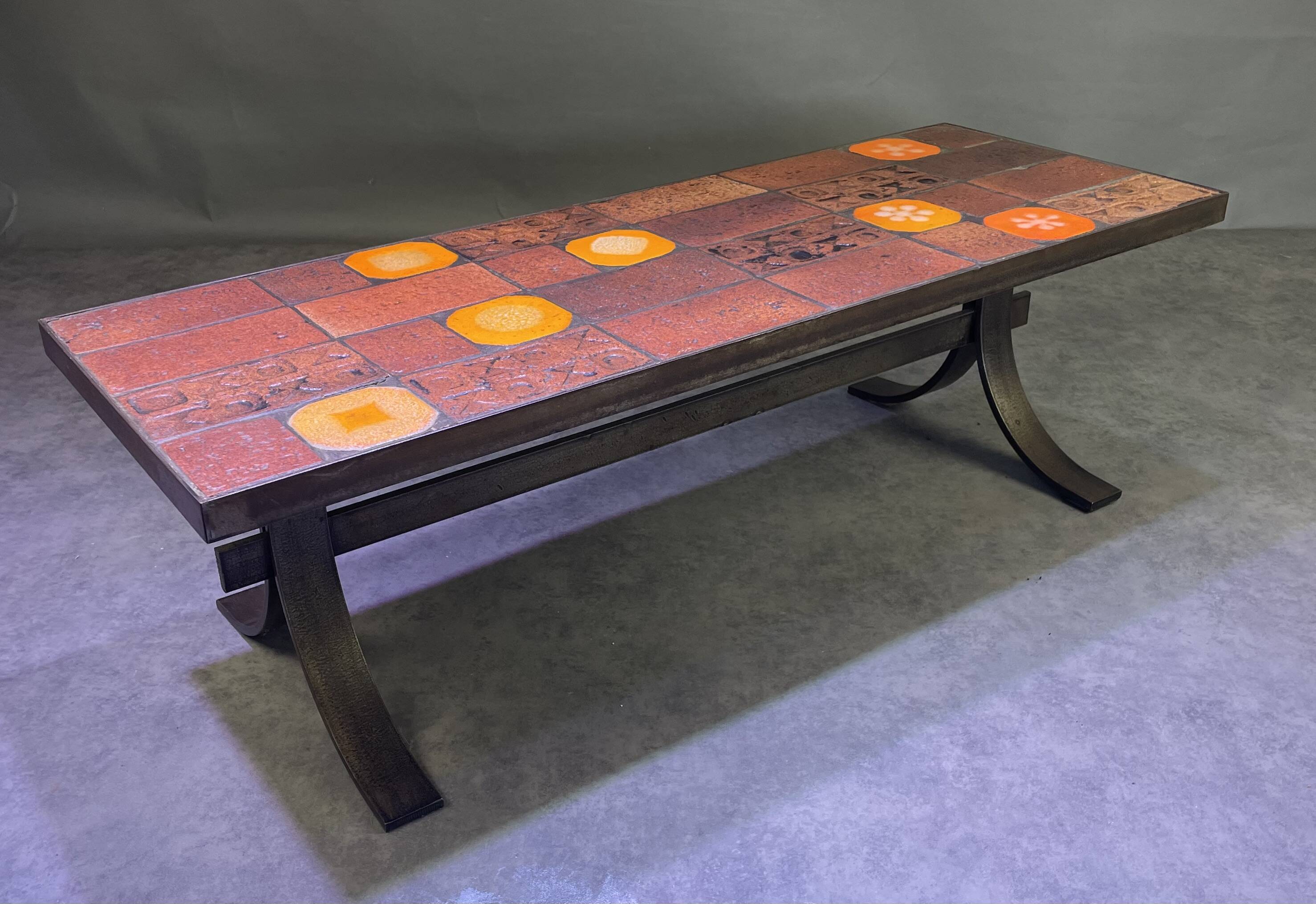 Glazed ceramic coffee table
