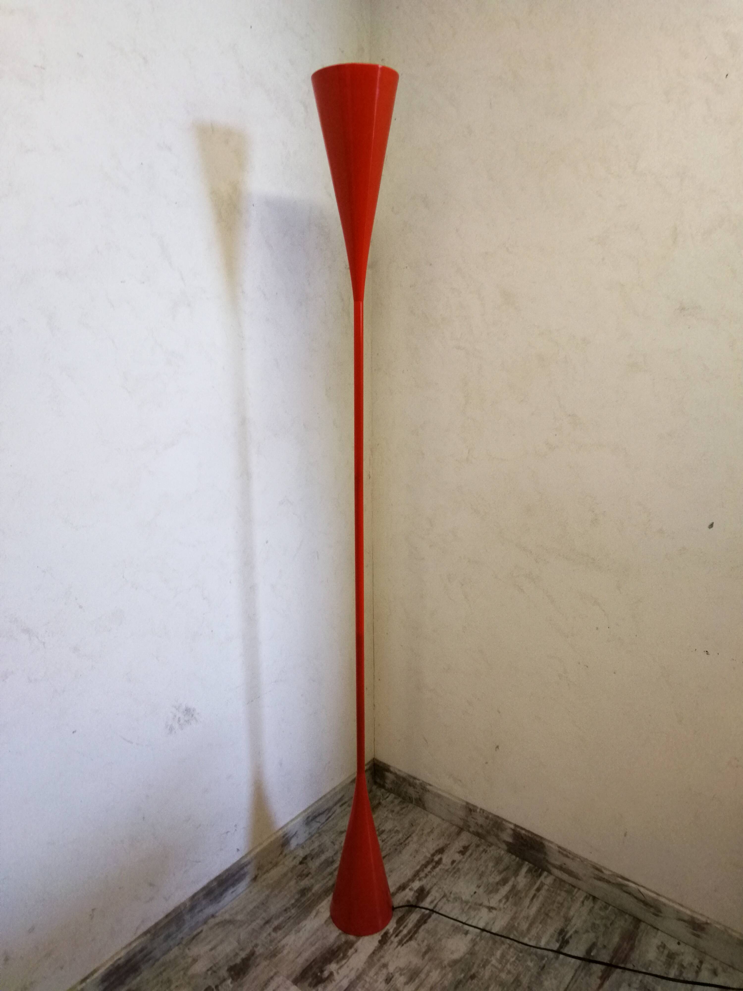 Vintage orange Mathias floor lamp