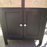 Parisian buffet painted in black from the 50s