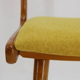 1960s Set of Four Restored Rare Dining Chairs, Czechoslovakia