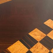 Grand plateau vintage de jeu de dame en bois