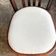 Bistro chair in bent beech and beige mixed fabric.