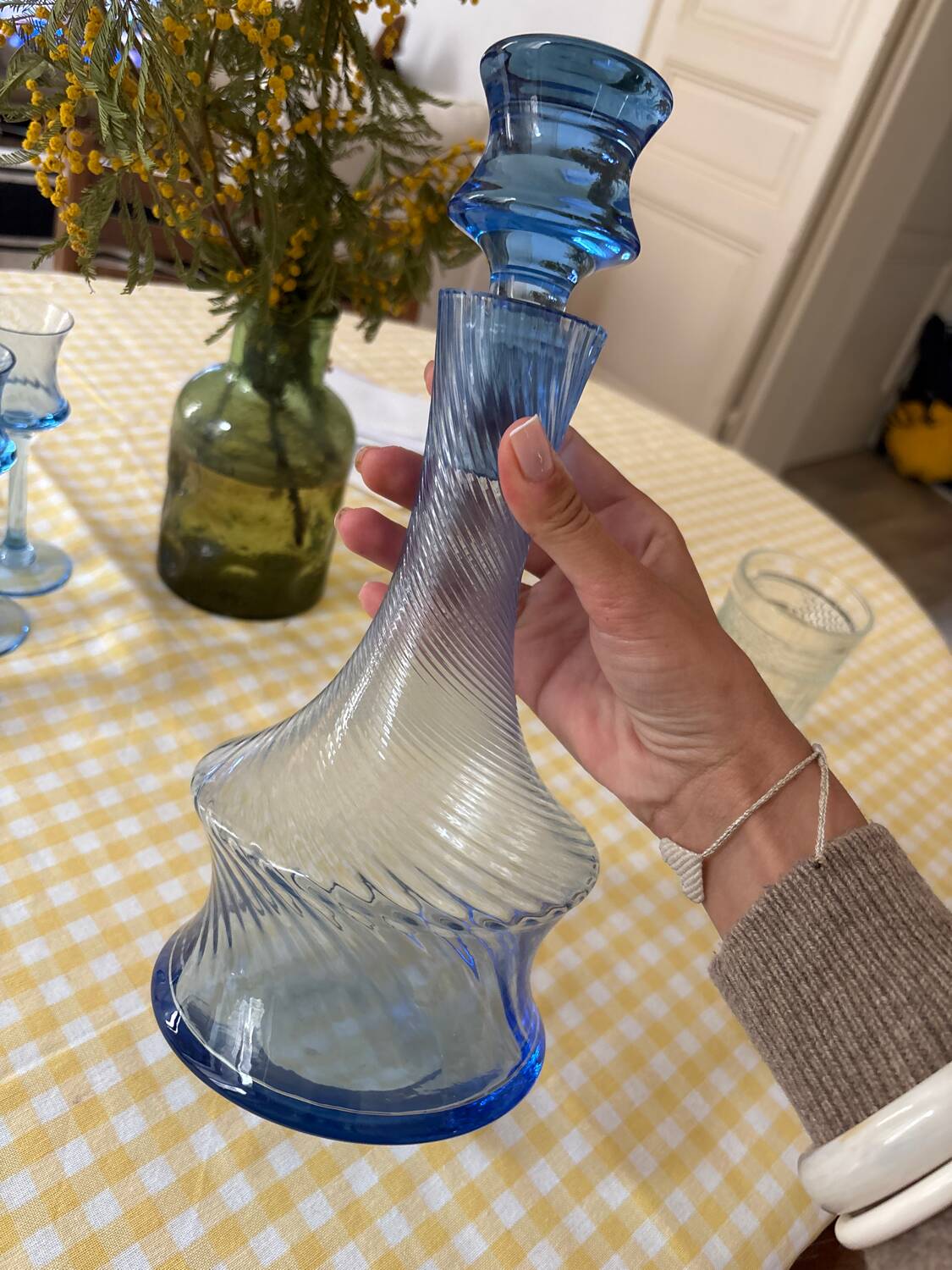Blue carafe