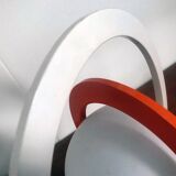 Pair of Vintage Table Lamps • Saturn • Steel and Glass • Space Age • 1960