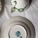 Old Sarguemines porcelain coffee cups