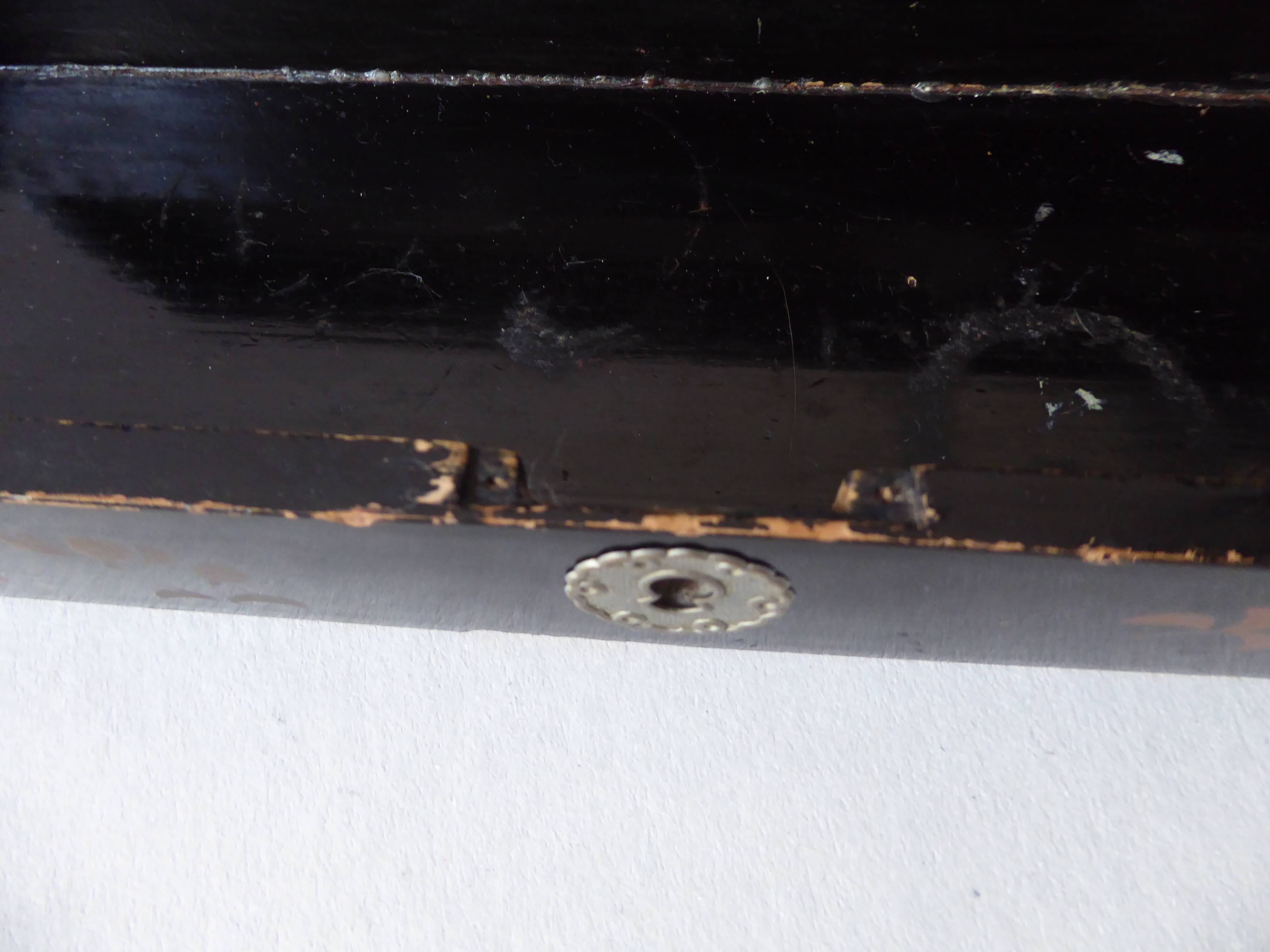 Painted and lase wooden box