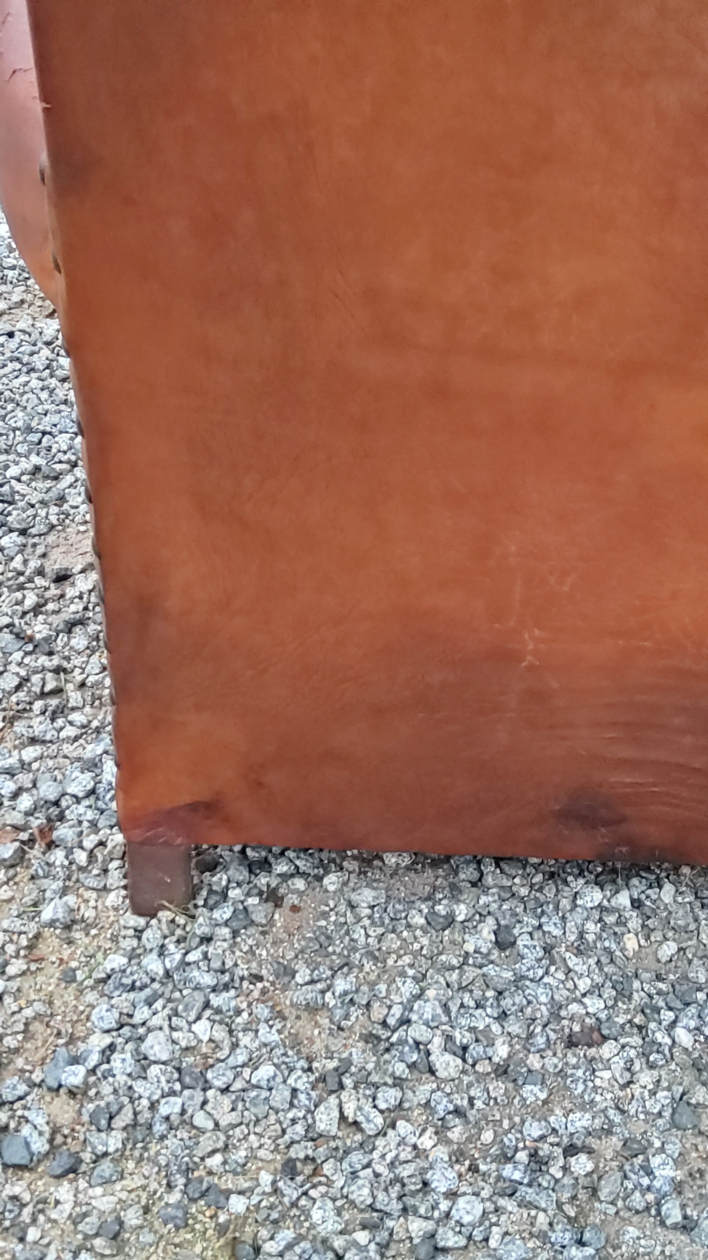 Leather club armchair back mustache from the 30s