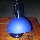 Table lamp chromed metal and glass globe used