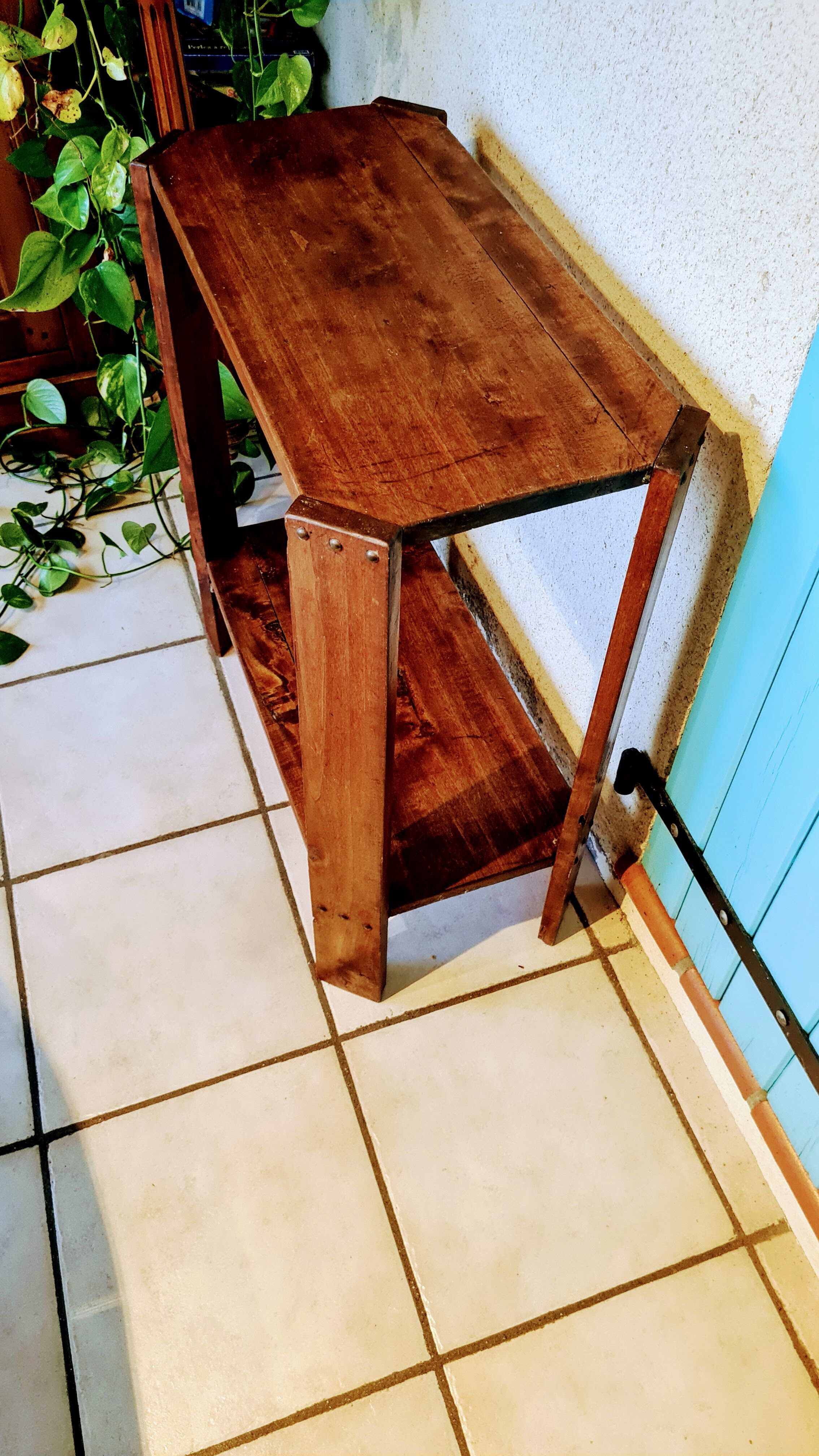 Art Deco solid wood console