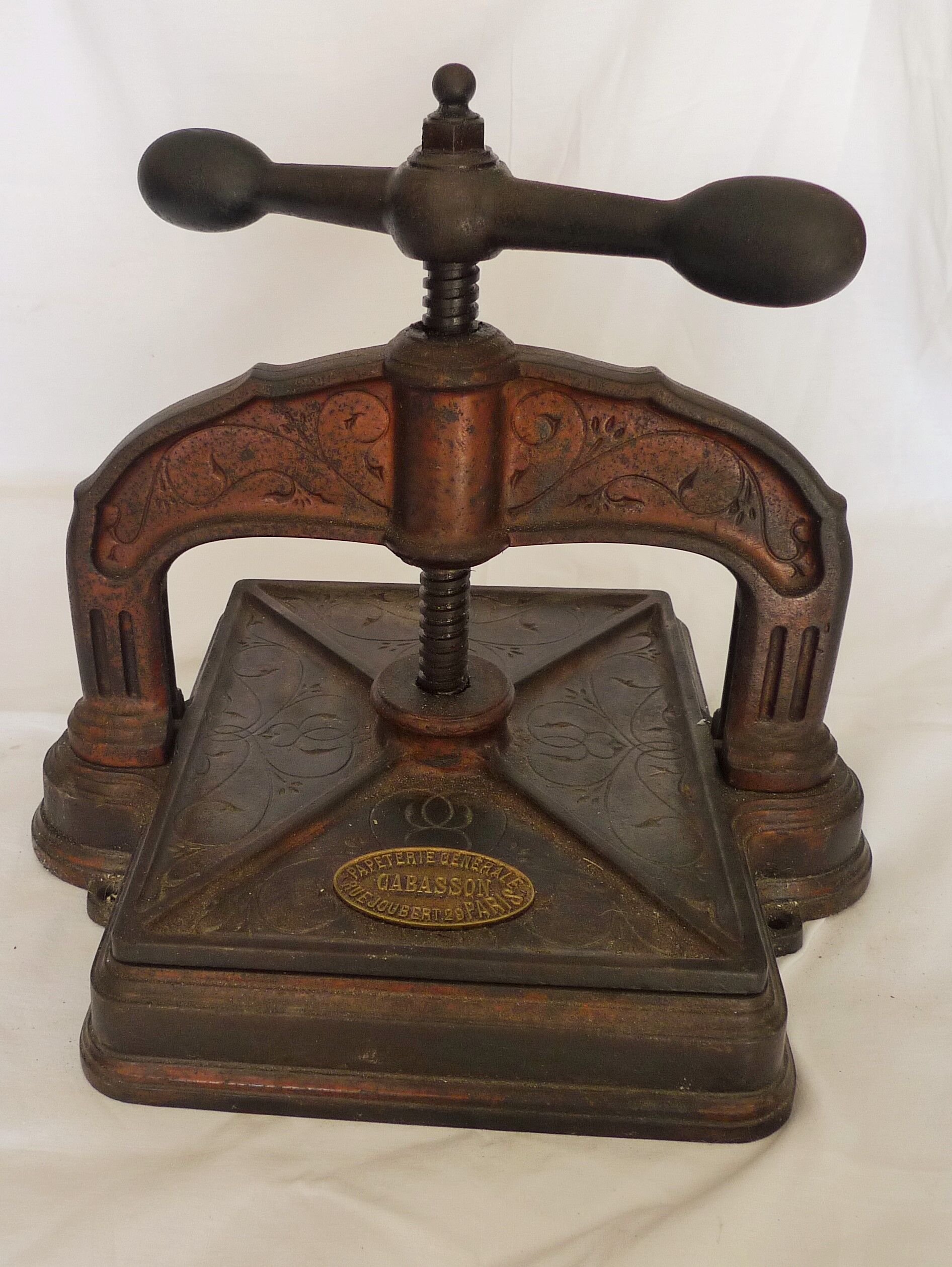 Cast iron notary press