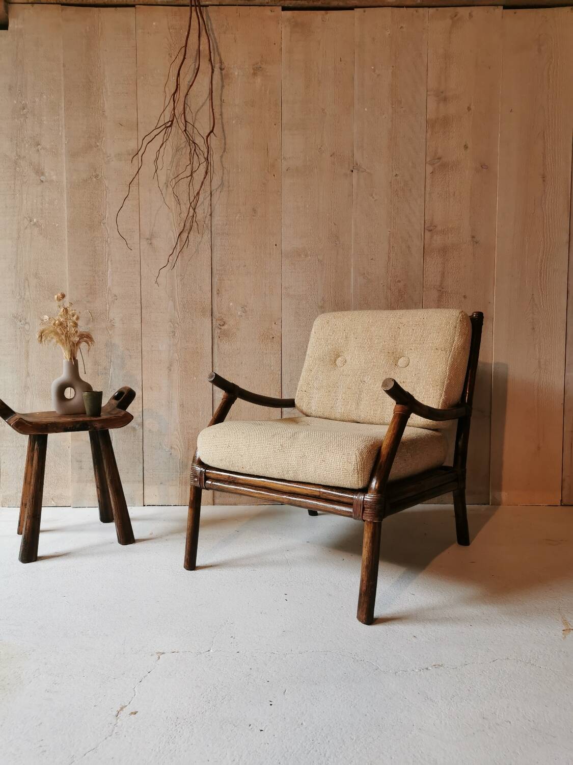 Rattan armchair