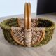 Vintage rattan & bamboo basket, 29 cm