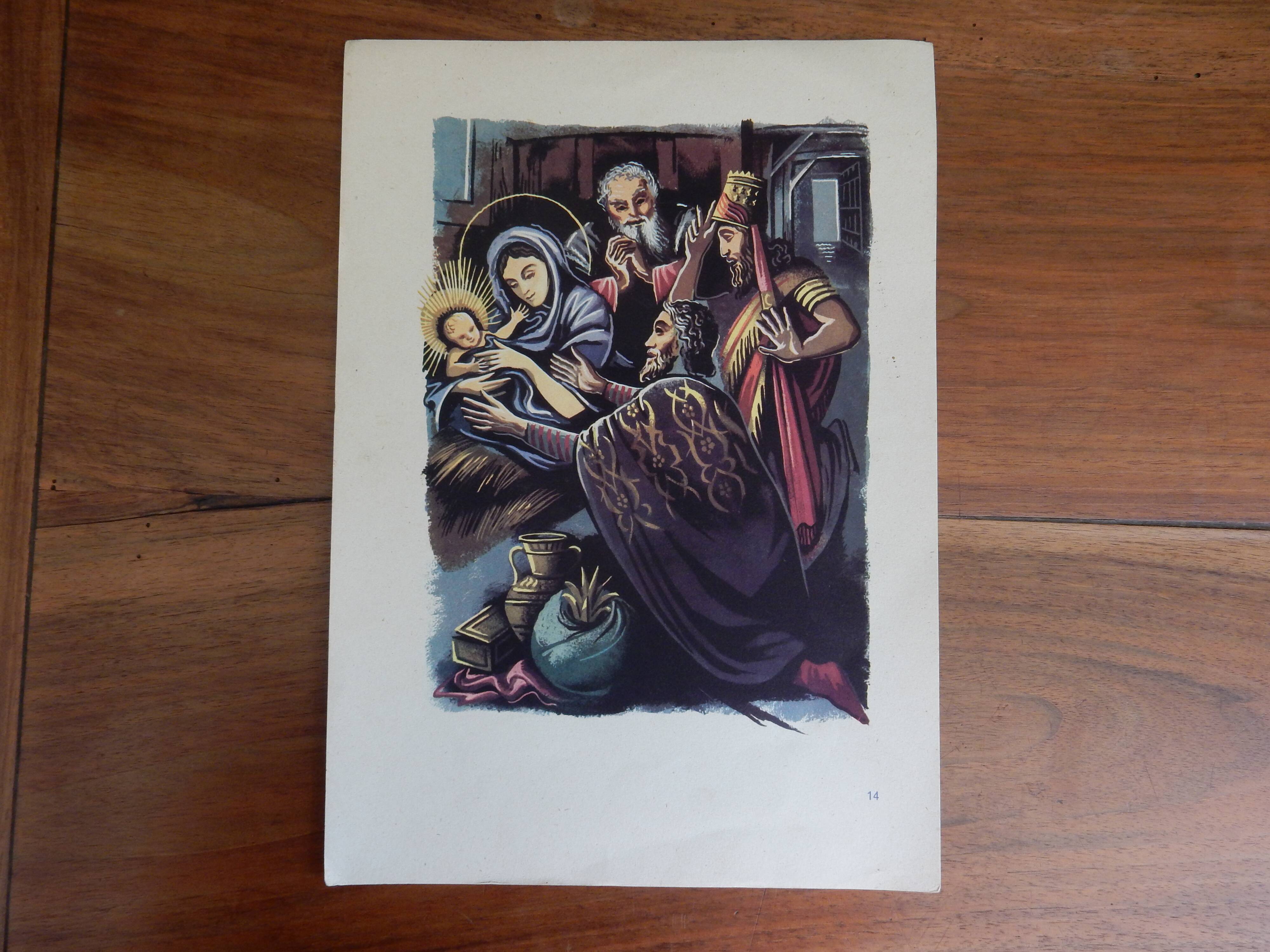 Illustration of the nativity The three wise men