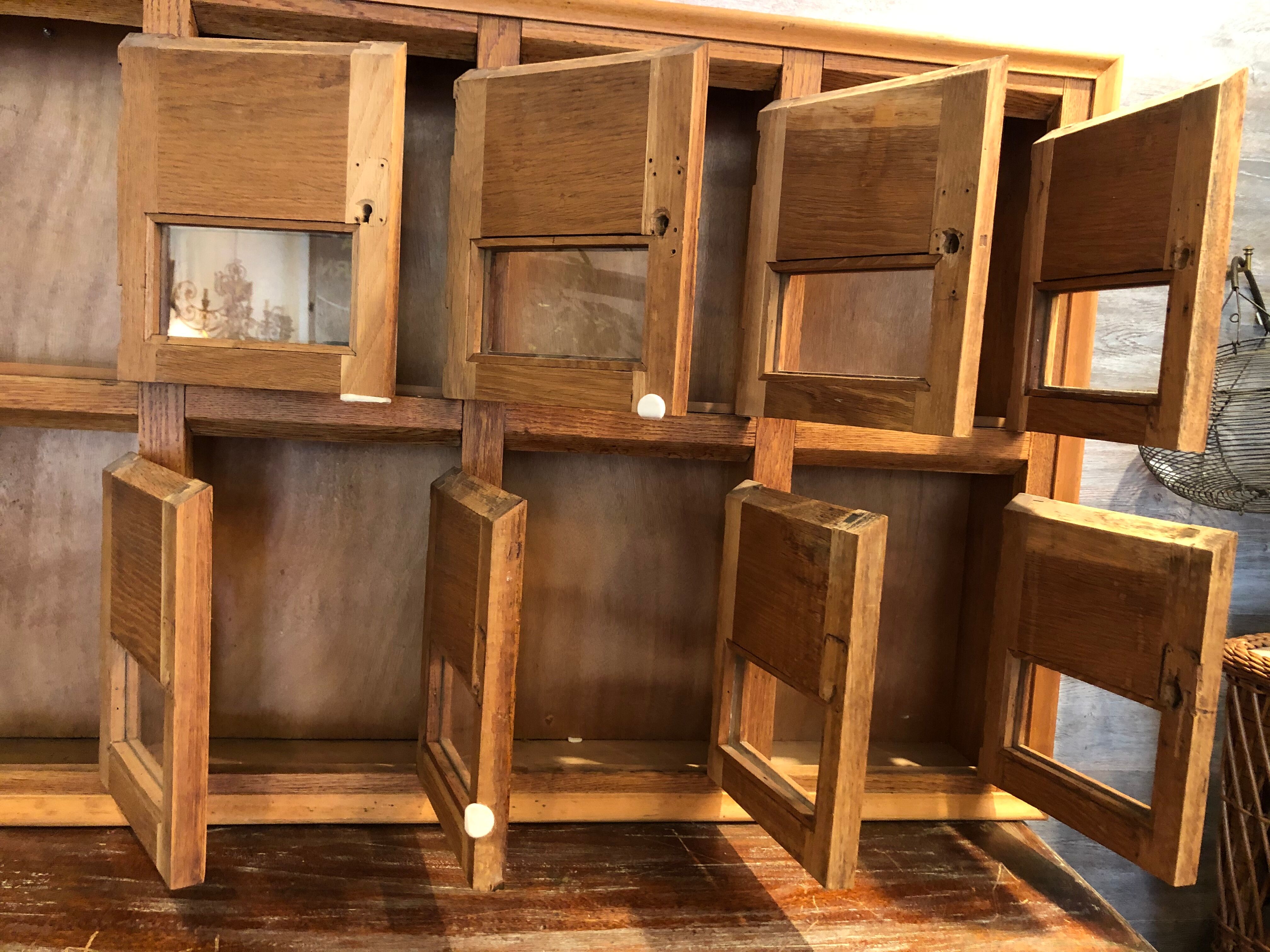 Old craft cabinet letter box oak