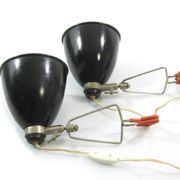 Set of two HALA clamp lamps from the 1950s, Dutch design.