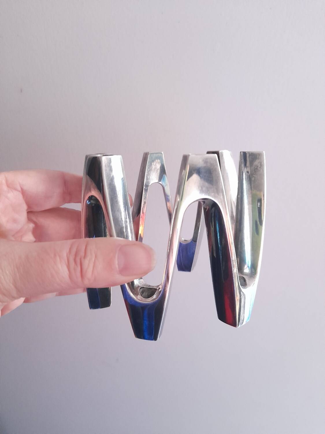 Crown candlestick by Jens Quistgaard, silver-plated metal, 1960s