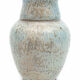 Enamelled sandstone vase
