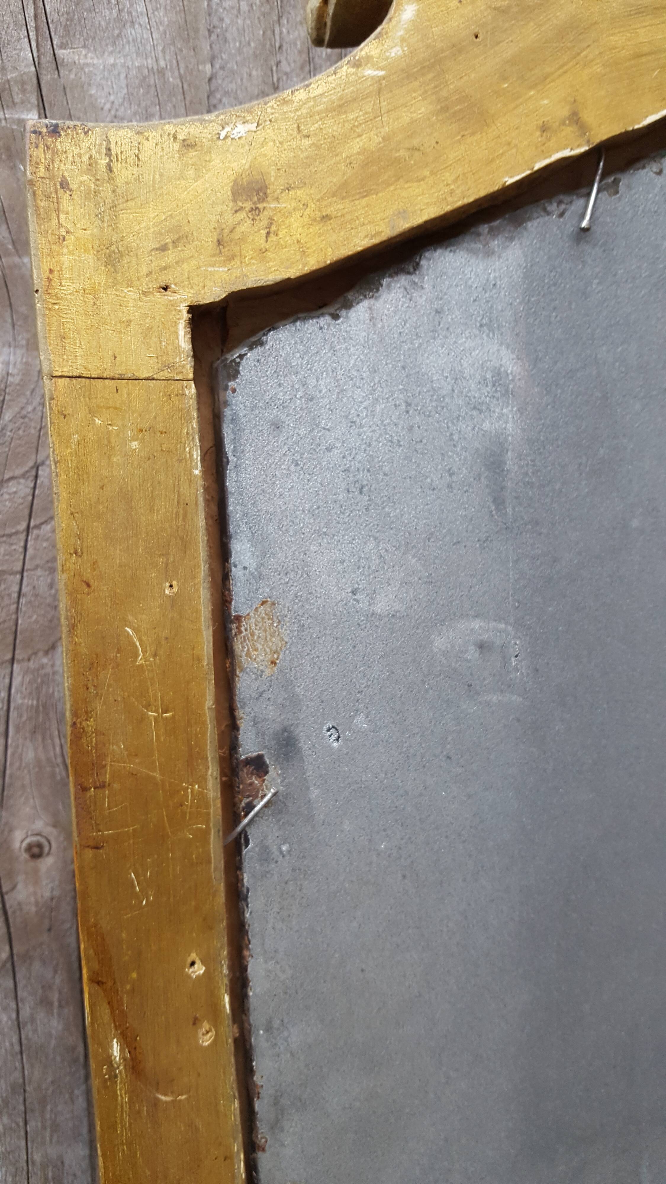 Carved wood mirror - 82x58cm