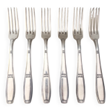 6 ercuis forks, silver metal, 1930