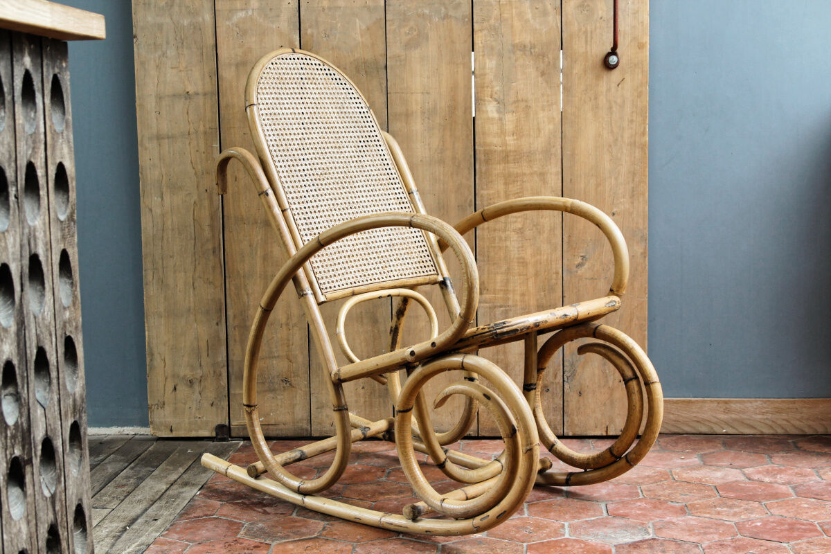 Bamboo rocking chair