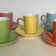 Set of 5 cups of color L. Dake & Zn