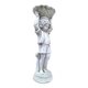 Antique cherub statue for garden, vintage plant holder