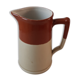 Pitcher in glazed stoneware two-tone 70s
