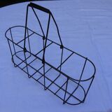 Old wire basket for 4 bottles