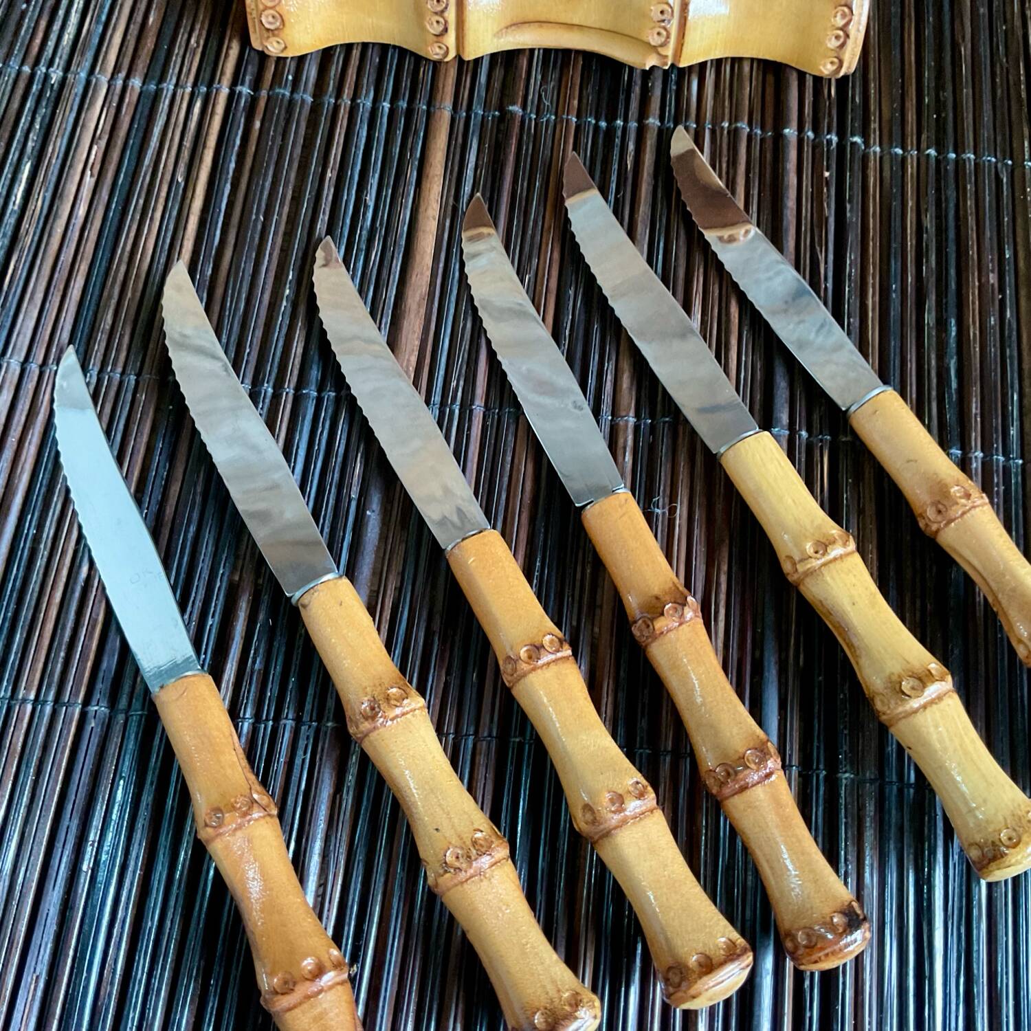 6 small bamboo knives