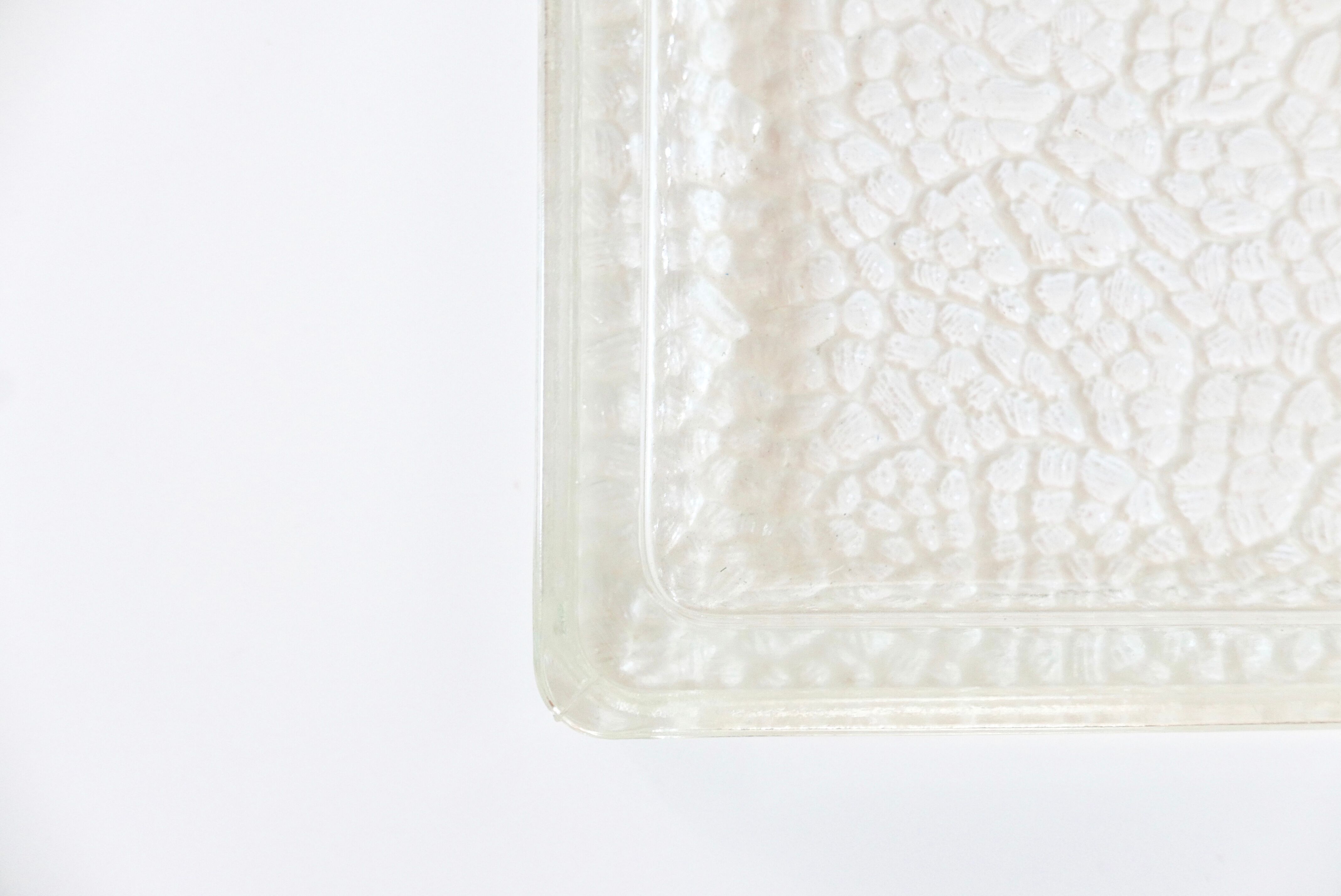 Square trinket bowl in tempered glass, 50s