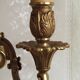 Large Vintage French Bronze Open Back Design Leaf Detail Double Wall Light 4740