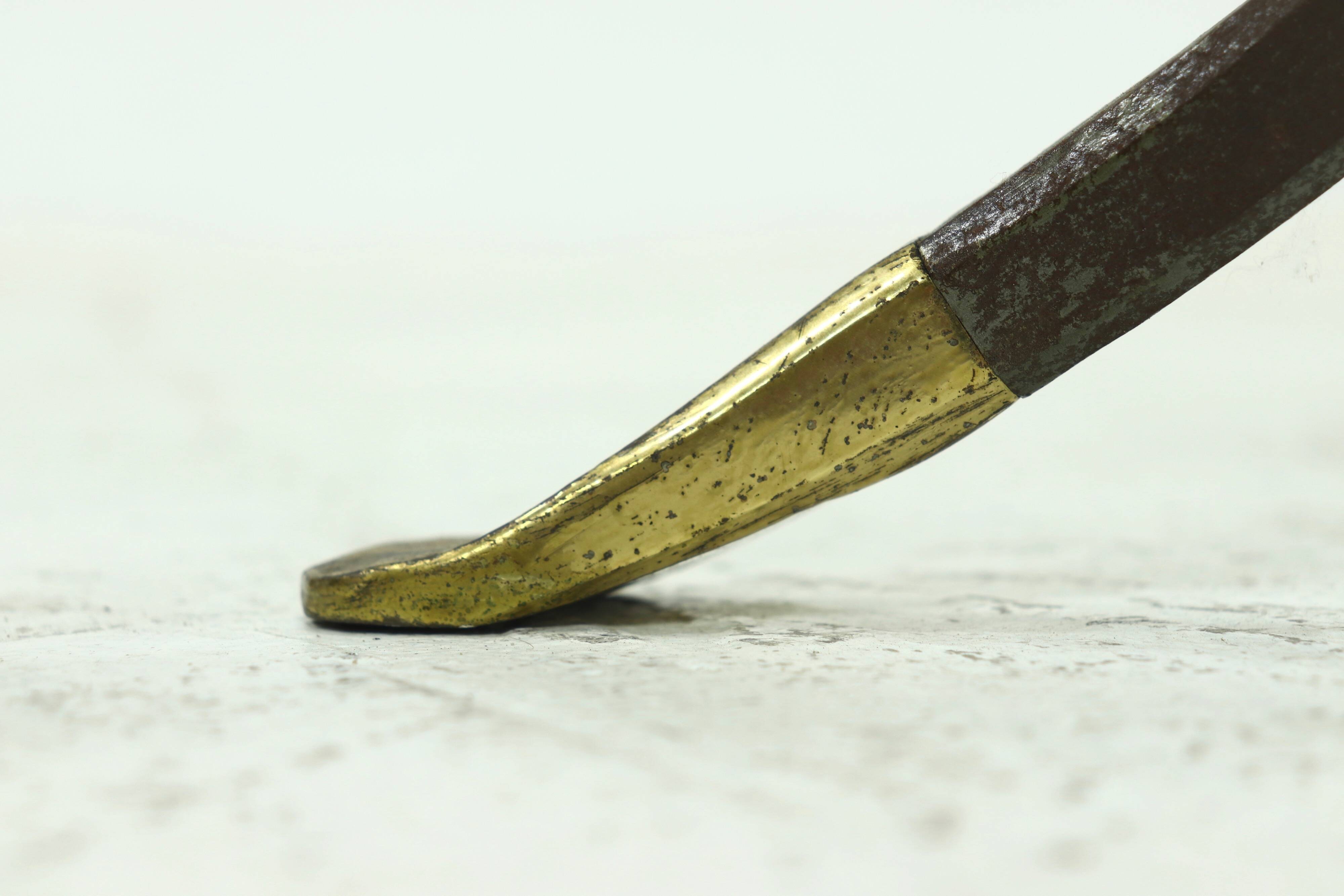 Coffee Table by Manfred Bredohl in Brass and Forged Iron 1970s