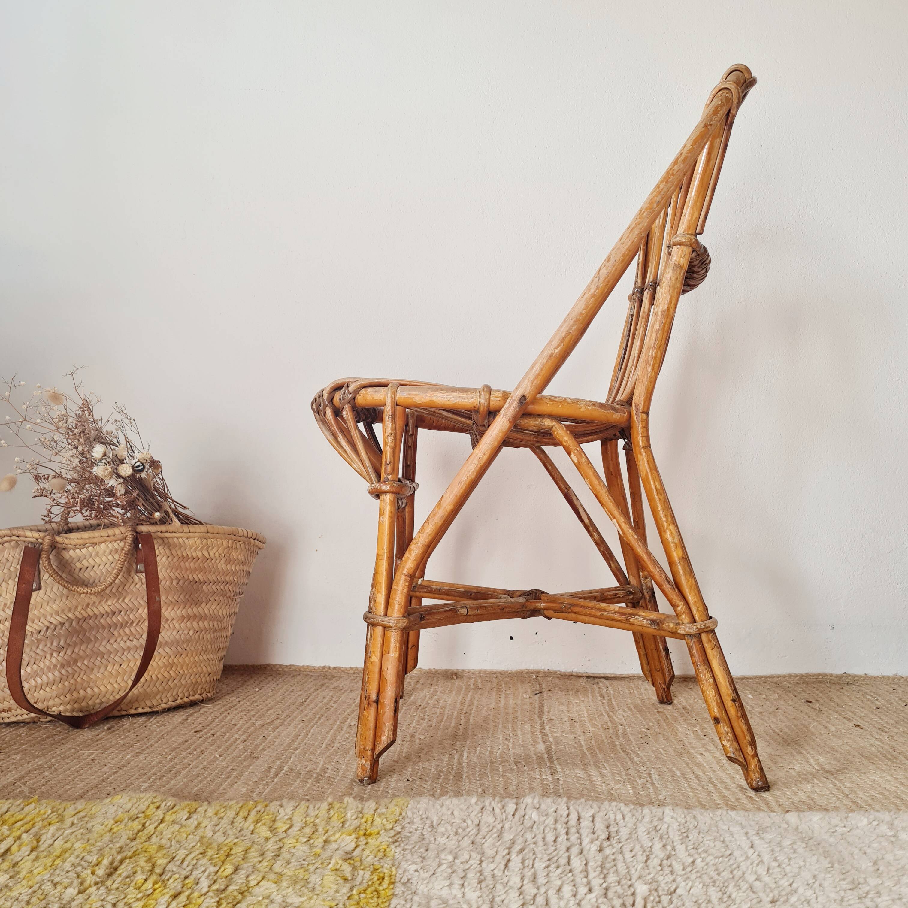 Vintage Hardy rattan bistro chair