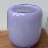 Vase Lancel en verre moucheté mauve