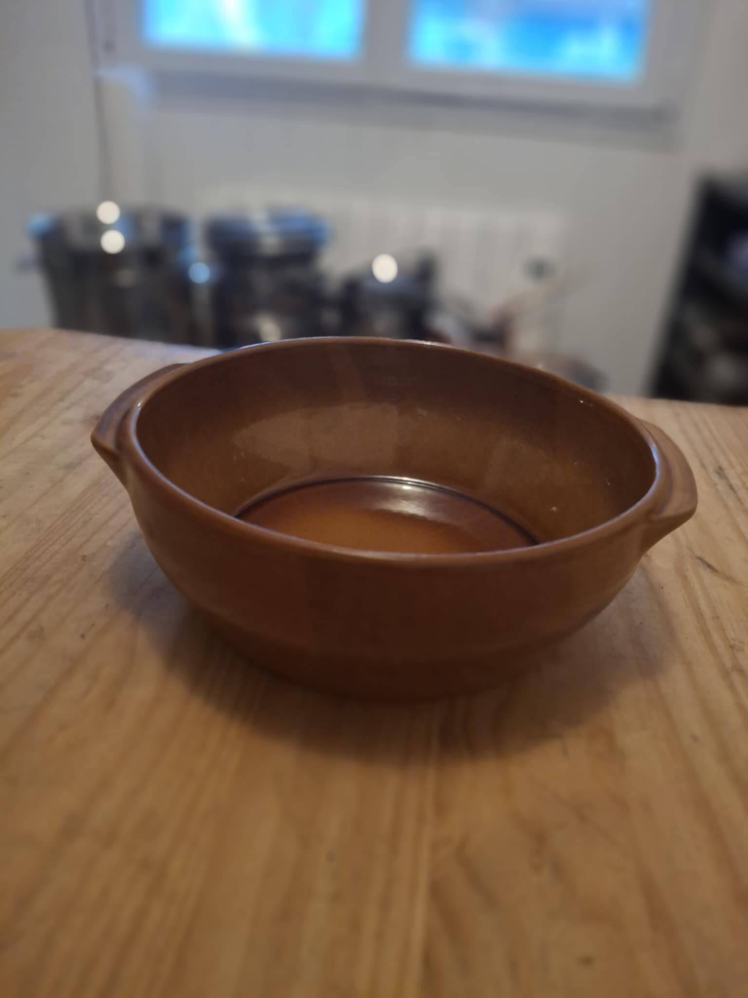 Ancient stoneware dish Digoin France