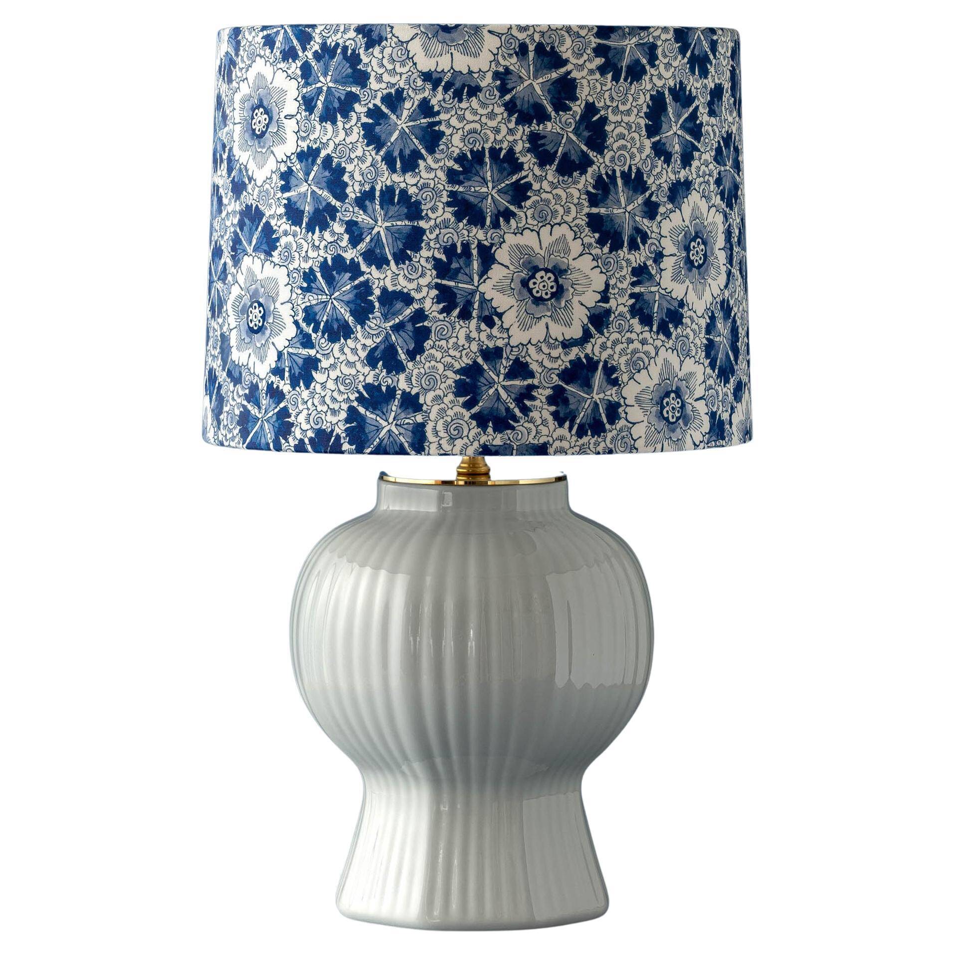 Royal Delft blue and white ceramic table lamp, handmade in the Netherlands, made to order.