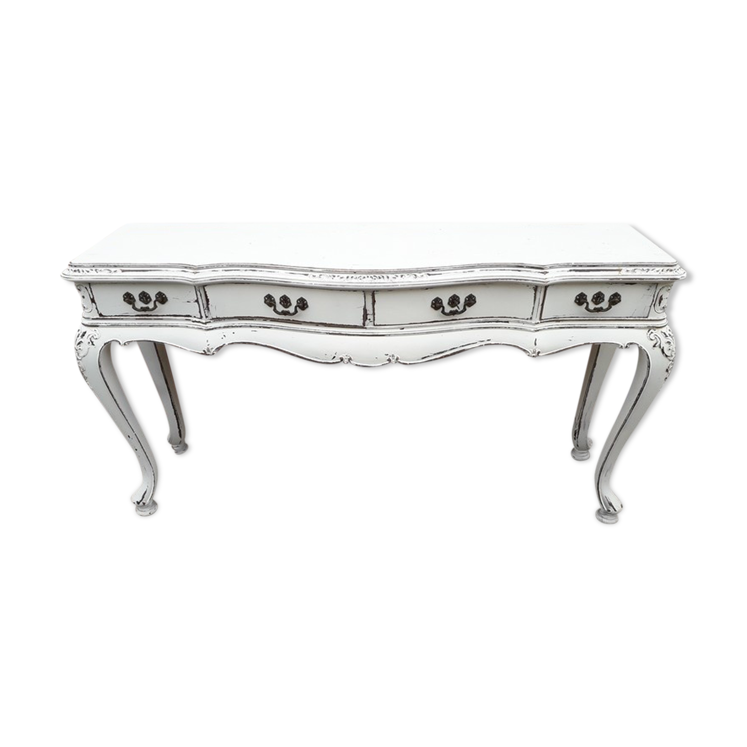 Console Louis XV wood sculpted painted patinated ep 1940