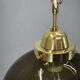 1970s Czech Smoked Glass Globe and Brass Pendant Light