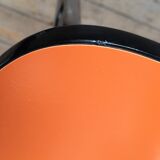 Lot of 4 vintage chairs in orange formica