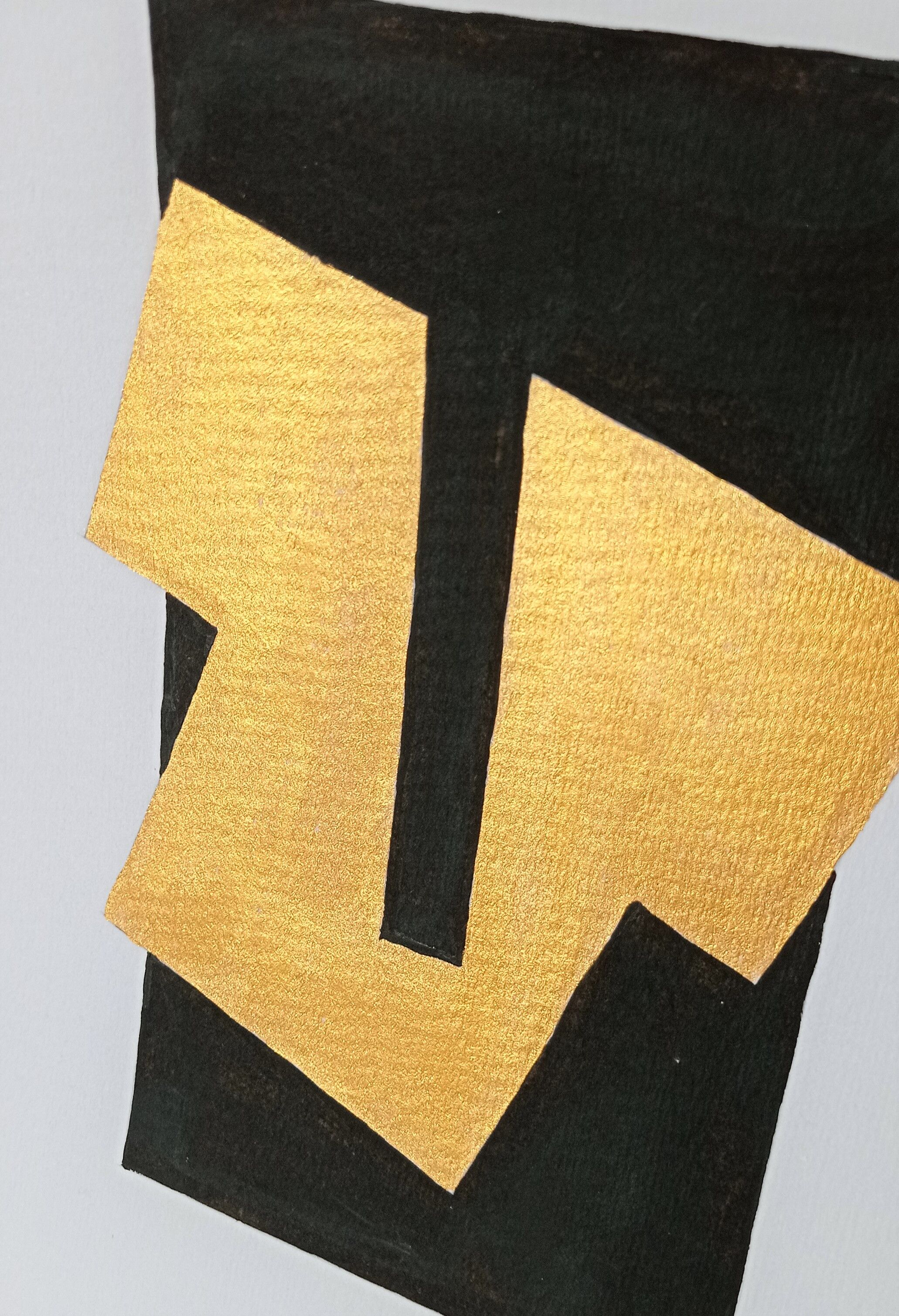 Peinture à l'or abstraite style suprématisme