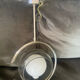 Modernist suspension 1970. Chrome and smoked globe.